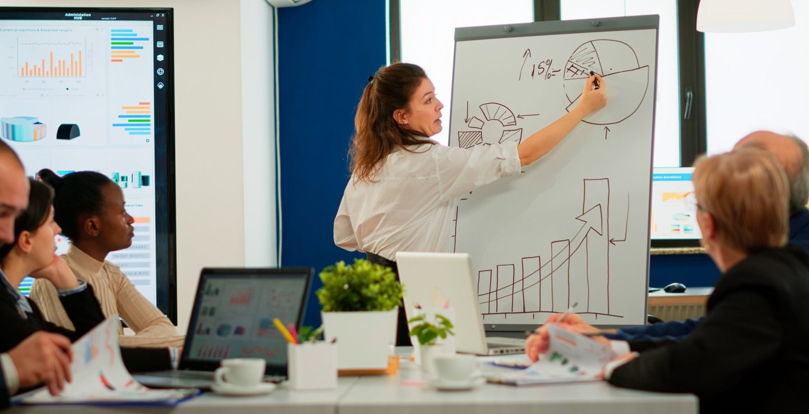 Focused team leader presenting marketing plan to interested multiracial coworkers. Serious speaker boss executive, business trainer explaining development strategy to motivated mixed race employees. SSUCv3H4sIAAAAAAAACoRWyY7kNgy9B8g/NHyOEO3LHHPILUDuQQ5aqC5jXFbBdk0yaPS/h3Z5rXGnL4US+URRj+Kj337+6eWlCr6vY/Xl5W1c4bpumns/dH6oS4tm+sts76BN0O0t3zqh6d4AqR5KV/tmbwx+iJfWXwGN7b1pRvP75Kz6wQ/3Hvrd6dc6dqUfSvx6wzTQwZY4VzTfLmUoB2t/uQ8DdNMOtHOzOBLcSl9vOzbPrbRJHSy+8dfvR0sqAU6CduCv/VBPl9nMjIsuHyyxNOXehfLvPtdQvz5uNuaEDrHy9h3gerzryD40cIV26PfQ6NtDDG52fEY/wCsW4MDoUt+/HuuXxTGHG9BV/Xbv6xb6/tff69a3Ear5uAfF9zBi/oRya6BaHI8jP4g3Y0+i/FH3EZrGt1CwvGuwx5+/V/pfoY1jRd7ed9frkBD/eC7zZSqVZdBMJhJVVkSqYIm3+AM+UaGjc1HJJY1KJ6kMc5bw6AWRlFNinUnEC8N4CtyzlFewtMoAUE6yUwkjx0Bc9oEYaVgwhibq4gp2MnrDIJIgHEZmGYMazYhlXDLpNTMgVnAAxRLDoMFER2SWQAJNmmCQlLXIVMQtDaAKuOKBYPKBSOkdCZZJYoy2hmWvud7AXmqeANkwWXMio2SYBsMrZEdNtjrFxFewdSIrGTUJPskxZ0U8/hLOuHEmBI03XcGJZY3hFFEK48mECXkJjtBkZGYsZJ3oCmaaaUmVIHFMV+qMd9MxEwuRehDCcbWxwTBXmSwQlgArSAVGthrBkTInwSqv0wo20nNnHSOURk8kR9a8AEp8AIenUsfdLmeTohKYRlY0YhoAxPqMe60NjkaZpFDTC3w8u+rrPygk16l15gfn76kuu1b6VqJvpnbcvcpbV8e6fd1tK8NlEsplWyz3dujG51ytyTWl3HzAHvnykjEmLPaL73uEp8W+726U5XLdndOWYWqGOWqVsP3HJRNcM84l1RLfiFJuLvqst5ca40zpLAneb03xCcZD12Y+UWLNlBtLu8jUD6I8AbhhdgM86fMDIuQ+xrNSn2EWzT7zLep96tvr+AxQmu8O3yv6AyDxihtg0fYz30HlT/zPgj9juFUbZtX+E98PY2DsLCasUMt0PZkIG+YBWYR6VOBrjcU4lvmcfexy9xH7Sjr6SYGPkJMiKGfYRxxr6sRnHGpUqf8tonOKfcqRNOJzsp0Sp29Nc245kzPJh68aPKlO+xn8THKFg8hSnDB2FYSF44opKo2xbBOyJ4or5gQOF0Gl25R/T3ElOXUKp8YWYmEYqfKvpY94GHLGGRWUGrsNhWe2K8m4NUrZ7agD2RVnAt+KFFuIZ64rR7WVmPOK+IFpnBjYtajV231mnitms3UOJ0MyAQdPgECs1IYkJ7WgPk0CPhNfjy+7ChZAe6pwvGqcxQpHGo4QToTGbwX8WgDOLO56/w8AAP//AwATEcEj/goAAA==